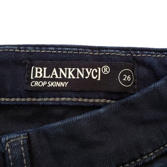 NWT BlankNYC | Crop Skinny Jeans Dark Indigo - Picture 4 of 6